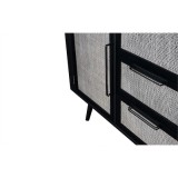NovaSolo Nordic Smooth Boat Wood & Iron Buffet 2 Doors 3 Drawers