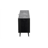 NovaSolo Nordic Smooth Boat Wood & Iron Buffet 2 Doors 3 Drawers