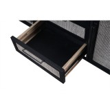 NovaSolo Nordic Smooth Boat Wood & Iron Buffet 2 Doors 3 Drawers