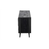 NovaSolo Nordic Mindi Smooth Boat Wood & Iron TV Dresser - 3 Doors