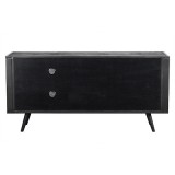NovaSolo Nordic Mindi Smooth Boat Wood & Iron TV Dresser - 3 Doors