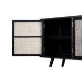 NovaSolo Nordic Mindi Smooth Boat Wood & Iron TV Dresser - 3 Doors