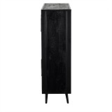NovaSolo Nordic Mindi Smooth Boat Wood & Iron Buffet - 4 Doors