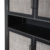 NovaSolo Nordic Mindi Smooth Boat Wood & Iron Buffet - 4 Doors