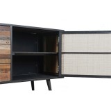  NovaSolo Nordic Rattan Boat Wood & Iron Buffet - 2 Doors 3 Drawers