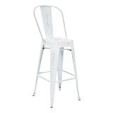 Industrial Barstool - Whitewash