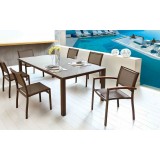 Aluminum Arm Chair W/ Textile Back and Seat - Lifestyle