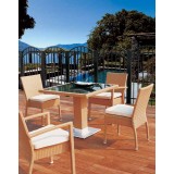 Hand Woven PE Synthetic Wicker Arm Chair - Lifestyle 1