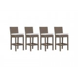 Coronado Wicker Barstool With Cushions - Set of 4