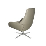 Camillo Chair With Footrest In Balder Congac Leather - Back Side
