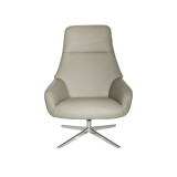 Camillo Chair With Footrest In Balder Congac Leather - Front