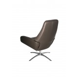 Camillo Xl Chair With Footrest And Adjustable Headrest In Yeti Dark Gray Fabric - Back Angle