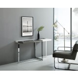 DOMINO High Gloss White Lacquer Console Table - Lifestyle 2