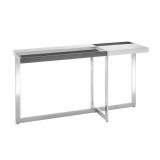 DOMINO High Gloss White Lacquer Console Table - Lifestyle 