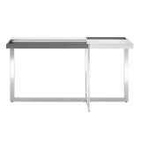 DOMINO High Gloss White Lacquer Console Table - Front