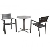 Atlantic Koningsdam 3 Piece Round Patio Dining Set  - white bg