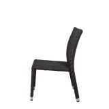 Miami Dining Side Chair - Espresso Wicker - side