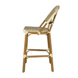 Paris Bar Side Chair - Cream and Chocolate - Side