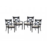 Monterey Aluminum Swivel Dining Chair With Cushions - Set of 4