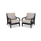 Monterey Wicker Club Chair With Cushions - Pair of 2