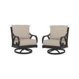 Monterey Wicker Swivel Rocker With Cushions - In Set