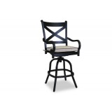 Monterey Barstool With Cushions In Frequency Sand With Canvas Walnut Welt