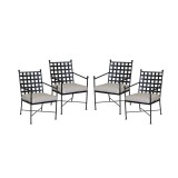 Provence Aluminum Dining Chairs in Set of 4 