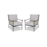 Provence Aluminum Club Chair With Cushions - Set of 2 - Front