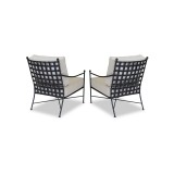 Provence Aluminum Club Chair With Cushions - Back
