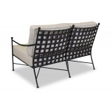 Provence Aluminum Loveseat With Cushions - Back