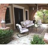 Provence Aluminum Sofa with Club Chair, Club Rocker and Coffee Table - Lifestyle 2