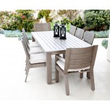 Laguna Dining Chair With Cushions In Canvas Flax - Lifestyle