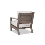 Laguna Club Chair With Cushions In Canvas Flax - Back