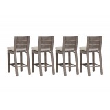 Laguna Counter Stool With Cushions In Canvas Flax - Set of 4 (back0