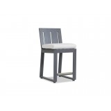Redondo Barstool With Cushions In Cast Silver