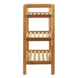 Oceanstar 3-Tier Bamboo Shoe Rack - Natural - Side