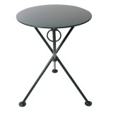 French Café Bistro 3-leg Folding Bistro Table - Green