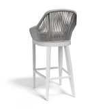 Sunset West Miami Barstool with cushions in Echo Ash - Back Angle