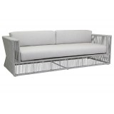 Sunset West Miami Sofa With Cushions in Echo Ash - Angled