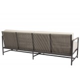 Sunset West Laguna Sofa With Cushions in Canvas Flax - Back