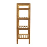 Oceanstar 4-Tier Bamboo Shoe Rack - Natural - Side