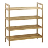 Oceanstar 4-Tier Bamboo Shoe Rack - Natural 