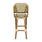 Paris Bar Side Chair - Cream and Chocolate - Back