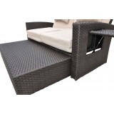 Miranda Outdoor Loveseat to Daybed Combo with Cushions - Lifestyle - Fodled