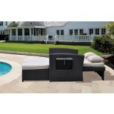 Miranda Outdoor Loveseat to Daybed Combo with Cushions - Lifestyle - Side