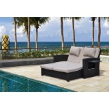 Miranda Outdoor Loveseat to Daybed Combo with Cushions - Lifestyle