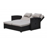 Miranda Outdoor Loveseat to Daybed Combo with Cushions - Folded