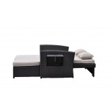 Miranda Outdoor Loveseat to Daybed Combo with Cushions - Lifestyle