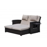Miranda Outdoor Loveseat to Daybed Combo with Cushions - Lifestyle