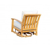 Natural Teak Heritage Outdoor Teak Swivel Chair - Back Angle